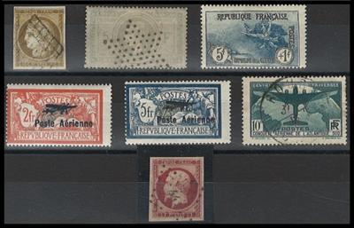 .gestempelt/*/** - Sammlung Frankreich ab 1849 - meist gestempelt - u.a. mit Nr. 17, - Francobolli e cartoline