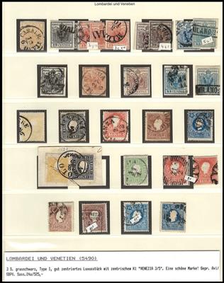 .gestempelt - Sammlung Lombardei, - Briefmarken und Ansichtskarten