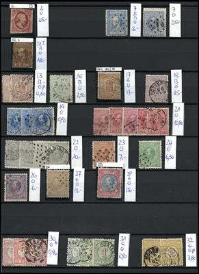.gestempelt - Sammlung Niederlande ab ca. 1852, - Známky a pohlednice