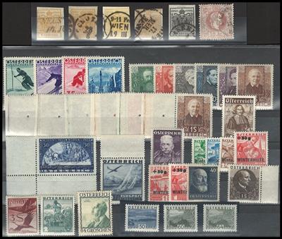 .gestempelt/*/** - Sammlung Österr. I. Rep. sowie Monarchie ab 1850, - Briefmarken und Ansichtskarten