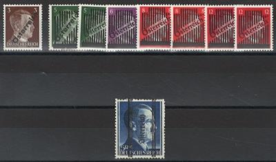 **/* - Partie Österr. Aufdrucke 1945, - Briefmarken und Ansichtskarten