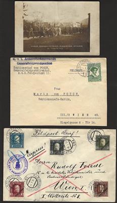 Poststück/Briefstück - Partie Österr. Feld- und - Francobolli e cartoline