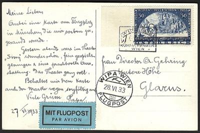 Poststück - Österr. - WIPA glatt vom - Stamps and postcards