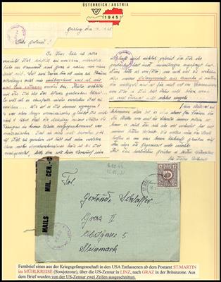Poststück - Österreich 1945 Heimkehrerpost aus der US, - Francobolli e cartoline