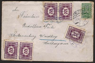 Poststück - Partie Belege Österr. u. div. Ausland, - Briefmarken und Ansichtskarten