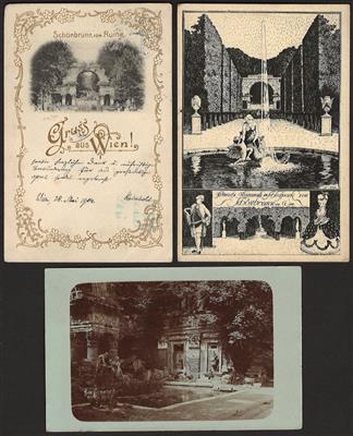 Poststück - Über 65 alt AK Schönbrunn, - Briefmarken und Ansichtskarten