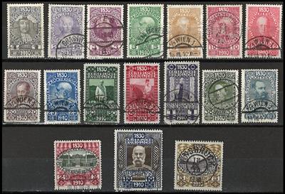 .gestempelt - Österr. Nr. 161/177 (Jubiläum 1910), - Briefmarken und Ansichtskarten