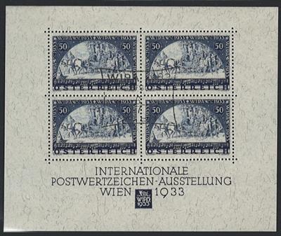 .gestempelt - Österr. - WIPABLOCK (127:105:127,5:106) mit zentrischer Kogresshaus - Sonderstempel - Entwertung, - Briefmarken und Ansichtskarten