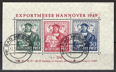 .gestempelt - Partie Nachkriegsdeutschland u.a. mit Bizone und BRD, - Briefmarken und Ansichtskarten