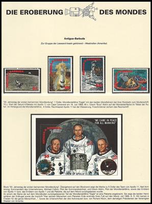 **/Poststück - Reichh. Motivsammlung "Weltraum" mit einer Fülle an Belegen, - Briefmarken und Ansichtskarten