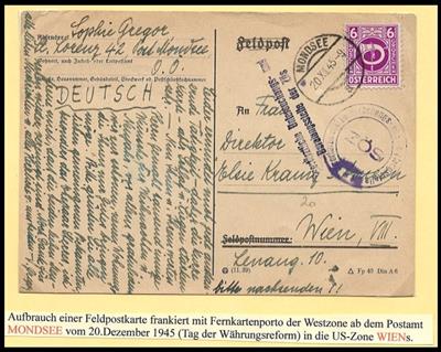 Poststück - Österreich 1945 - Kirchliche Postbelege aus OÖ, - Stamps and postcards
