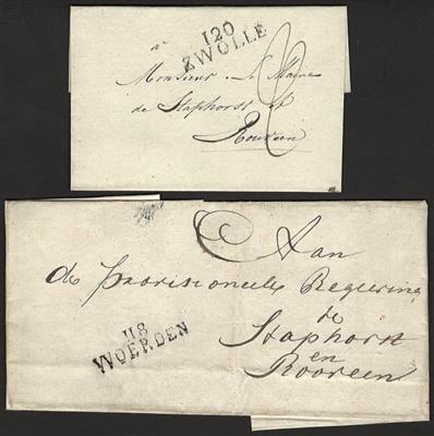 Poststück - Partie alte Belege Niederlande u. etwas Frankreich ab 1800, - Briefmarken und Ansichtskarten