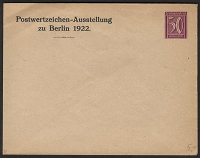 Poststück - Partie Ganzsachen D.Reich 1873-1924, - Briefmarken und Ansichtskarten