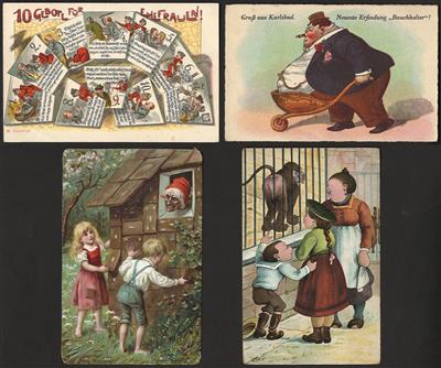 Poststück - Partie Motivkarten mit Jux- Märchen etc., - Briefmarken und Ansichtskarten