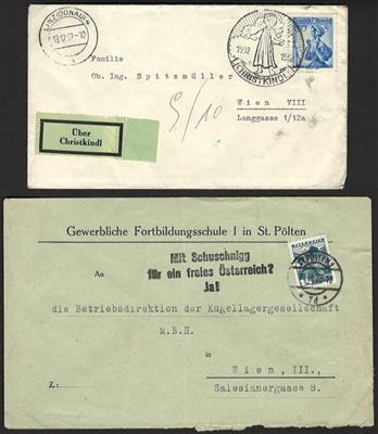 Poststück - Partie Poststücke Österr. mit D. REich, - Briefmarken und Ansichtskarten