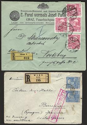 Poststück - Partie Poststücke Österr. Monarchie, - Briefmarken und Ansichtskarten