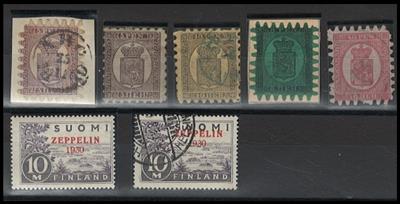 .gestempelt/*/**/Briefstück - Sammlung Finnlnad ca. 1860/1973, - Známky a pohlednice