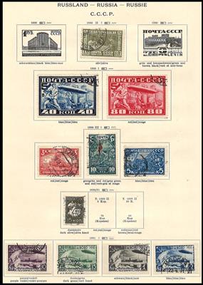 .gestempelt - Partie Teilsammlungen div. Europa mit Sowjetunion - Portugal - Rumänien - Schweiz etc., - Briefmarken und Ansichtskarten