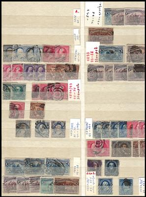 .gestempelt - Reichh. Partie meist USA ab 1861, - Stamps and postcards