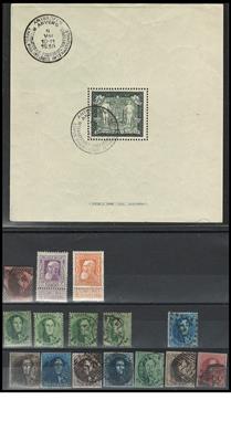 .gestempelt/*/** - Sammlung Belgien ab 1849 mit Dubl., - Briefmarken und Ansichtskarten