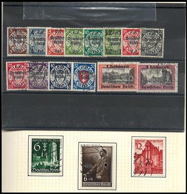 .gestempelt - Sammlung D.Reich ab 1938mit BRD ab 1948, - Známky a pohlednice