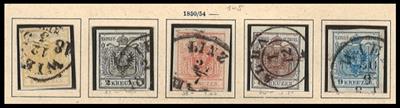 **/*/gestempelt - Sammlung Österr. ab 1850 (ab Nr. 1) inccl. etwas Abarten, - Stamps and postcards
