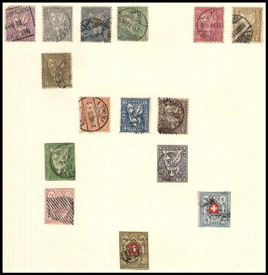 */gestempelt - Sammlung Schweiz u. Liechtenstein, - Známky a pohlednice
