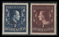 ** - Liechtenstein Nr. 304 B/ 305 B (LZ. 14 3/4 postfr. einwandfrei, - Francobolli e cartoline