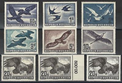 ** - Österr. Flgp. 1950/53 überkpl. (ANK. Nr. 967/973 a, - Briefmarken und Ansichtskarten
