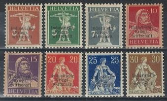** - Schweiz Dienst f. d. Kriegswirtschaft Nr. 1I/8I sign., - Briefmarken und Ansichtskarten