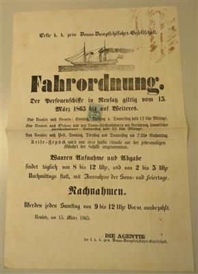 Poststück - Fiskal - Philatelie - Patie Plakate und Ankündigungen Österr. Monarvchie ab ca. 1856, - Známky a pohlednice