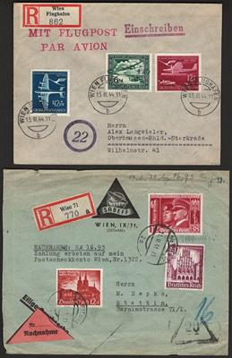 Poststück - Ostmark 17 Recobelege mit besseren Frank., - Briefmarken und Ansichtskarten