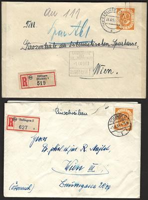Poststück - Partie BRD Posthornfrank. vorwiegend nach Österreich, - Briefmarken und Ansichtskarten