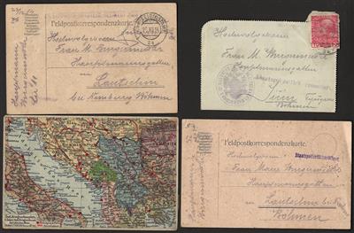 Poststück - Partie meist Österr. Feldpost WK I mit viel 1914, - Známky a pohlednice