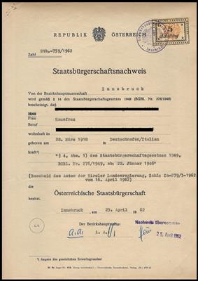 Poststück - Partie Österr. II. Rep. 16 Schuldner-Postaufträge, - Stamps and postcards