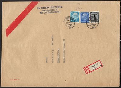 Poststück - Partie OstmarkDienstbriefe u. Rückscheine, - Briefmarken und Ansichtskarten