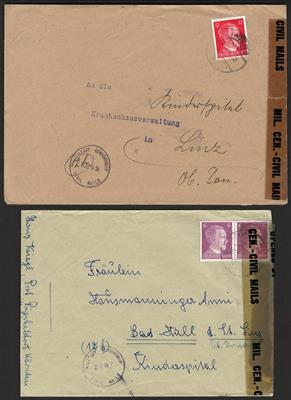 Poststück - Partie Poststücke Österr. ab 1945 u.a. mit Überroller aus Pischeldorf und Wien, - Francobolli e cartoline