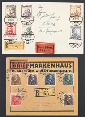 Poststück - Partie Poststücke Österr. I. Rep. mit FIS I, - Briefmarken und Ansichtskarten