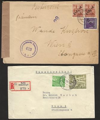 Poststück - Reichh. Sammlung Bedarfspost Berlin vorwiegend nach Österreich, - Známky a pohlednice