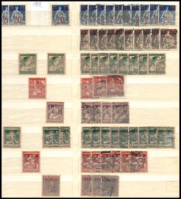 .gestempelt/*/**/(*) - Lagerbestand Schweiz ca. 1906/1947, - Známky a pohlednice