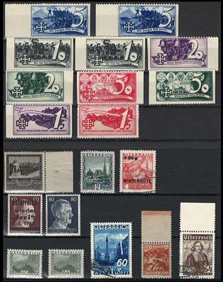 **/*/gestempelt - Partie Österr. Monarchie mit I. Rep. und Ostmark, - Briefmarken und Ansichtskarten