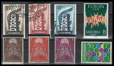 **/gestempelt/Poststück - Sammlung Europa Gemeinschaftsausgaben CEPT ab 1956, - Stamps and Postcards