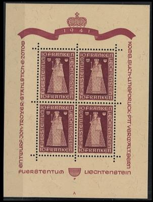 ** - Liechtenstein Nr. 197 (10 Fr. DUX-Madonna) in - Stamps and Postcards