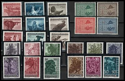 ** - Liechtenstein Nr. 249/51,253/55, - Francobolli e Cartoline