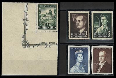 ** - Liechtenstein Nr. 309 (5 Fr. Vaduz) Eckrandstück, - Stamps and Postcards