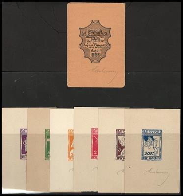 (*) - Ludwig Hesshaimer - 6 Entwürfe für nicht realisierte Kriegsgefangenenhilfe - Marken, - Stamps and Postcards