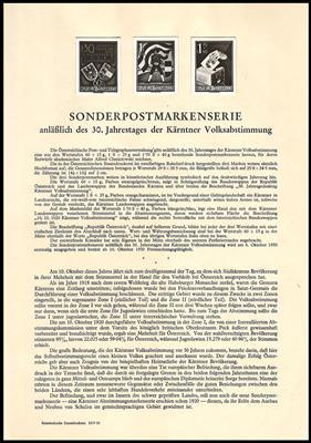 (*) - Österr- Kl. Partie Schwarzdrucke II. Rep. mit Flug 1950/53, - Stamps and Postcards