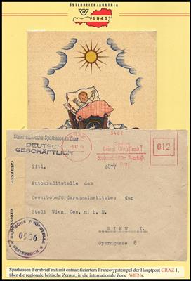 Poststück - Außergewöhnliches Geldwesen-Dokumentarlos Steiermark 1945, - Stamps and Postcards