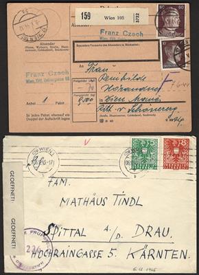 Poststück/Briefstück - Partie Poststücke Österr. Monarchie bis 2. Rep., - Francobolli e Cartoline