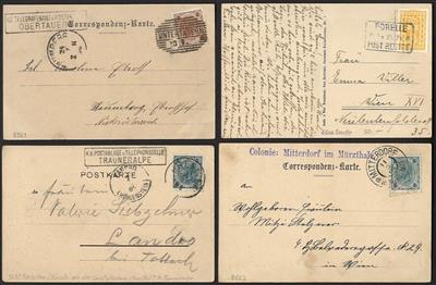 Poststück/Briefstück - Reichh. Partie POSTABLAGEN Österr. ab Monarchie incl. "Ostmark", - Stamps and Postcards